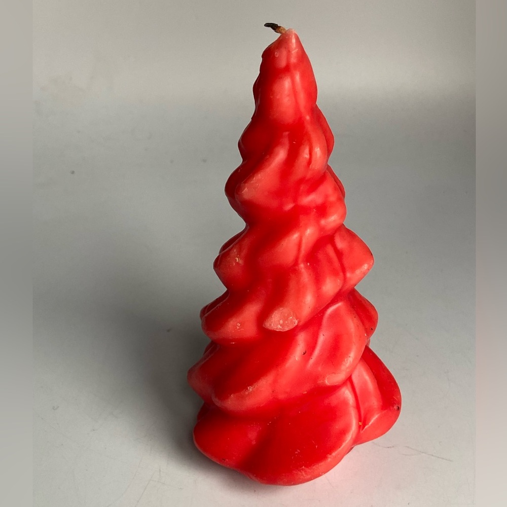 Vintage Red Figural Christmas Tree Candle